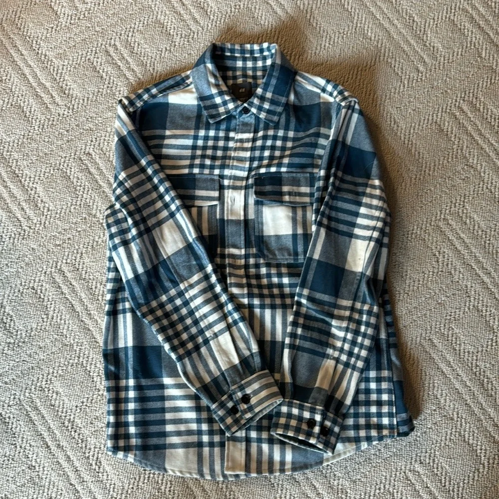 H&M heavy plaid shirt/jacket - Picture 1 of 3